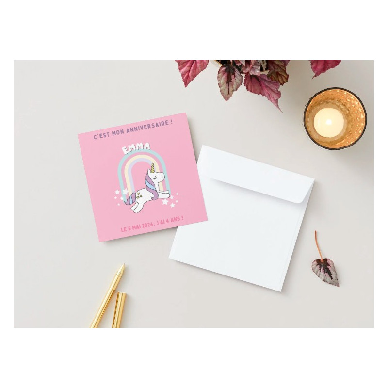 Invitation Anniversaire "Unicorn" | Une Carte Féérique et Magique pour Enfants Invitation Anniversaire "Unicorn" | Une Carte Féérique et Magique pour Enfants