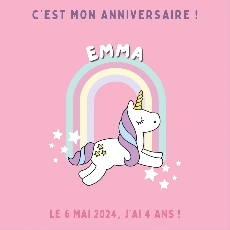 Invitation Anniversaire "Unicorn" | Une Carte Féérique et Magique pour Enfants Invitation Anniversaire "Unicorn" | Une Carte Féérique et Magique pour Enfants