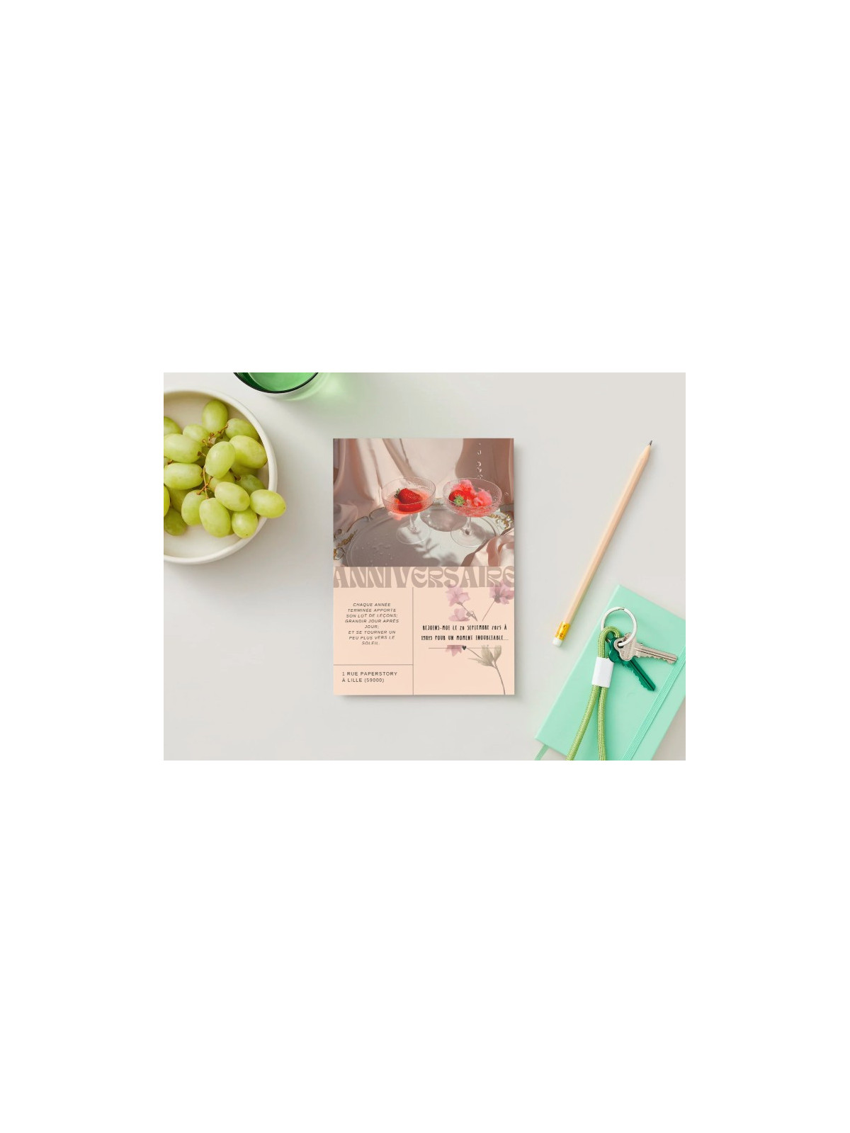 Invitation Anniversaire "Éclat de Fête" | Une Carte Chic et Festive pour Adultes