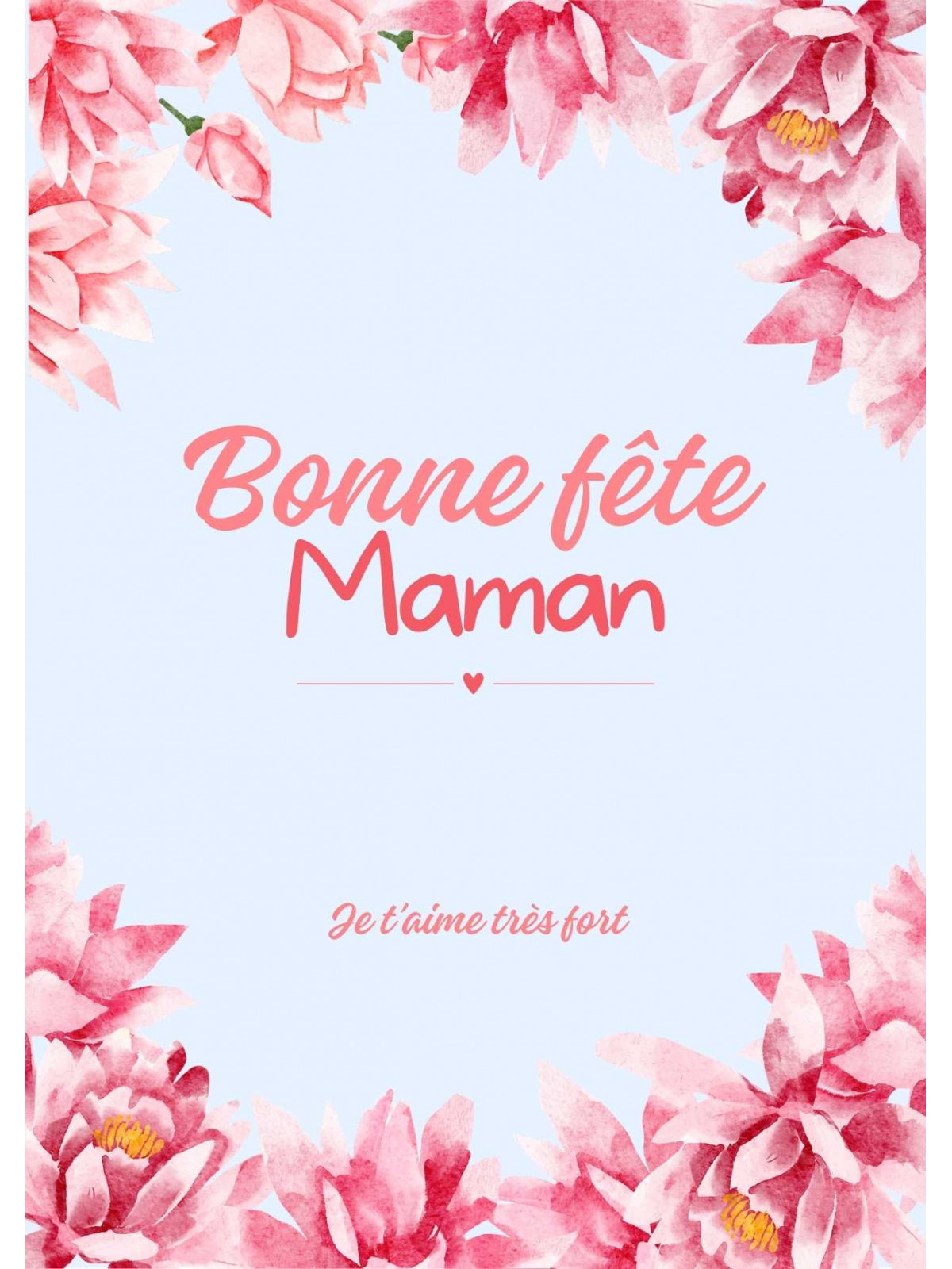 Carte de Fête des Mères "Douceur Maternelle" | Un Message Tendre et Émotionnel