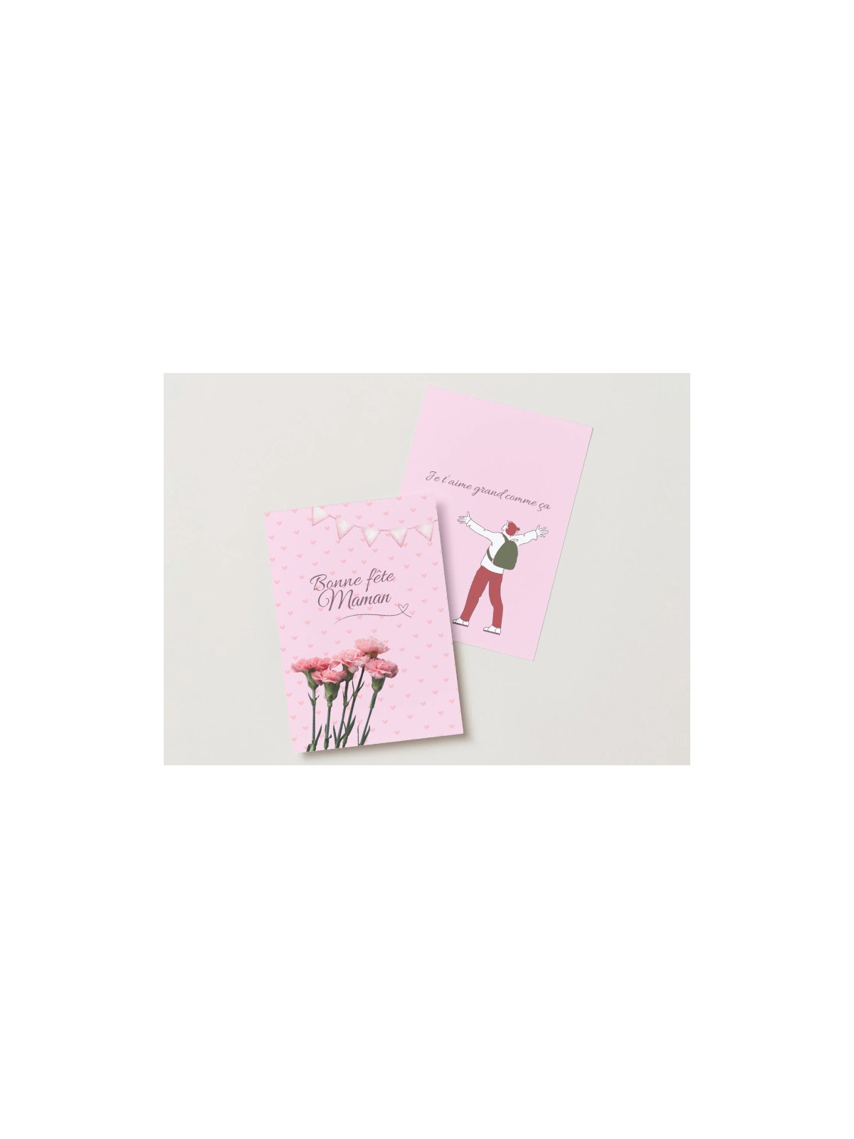 Carte de Fête des Mères "Maman Toute Rose" | Un Message Tendre et Fleuri