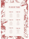 Plan de table mariage "Rouge Éternel" – Élégance et organisation pour votre réception