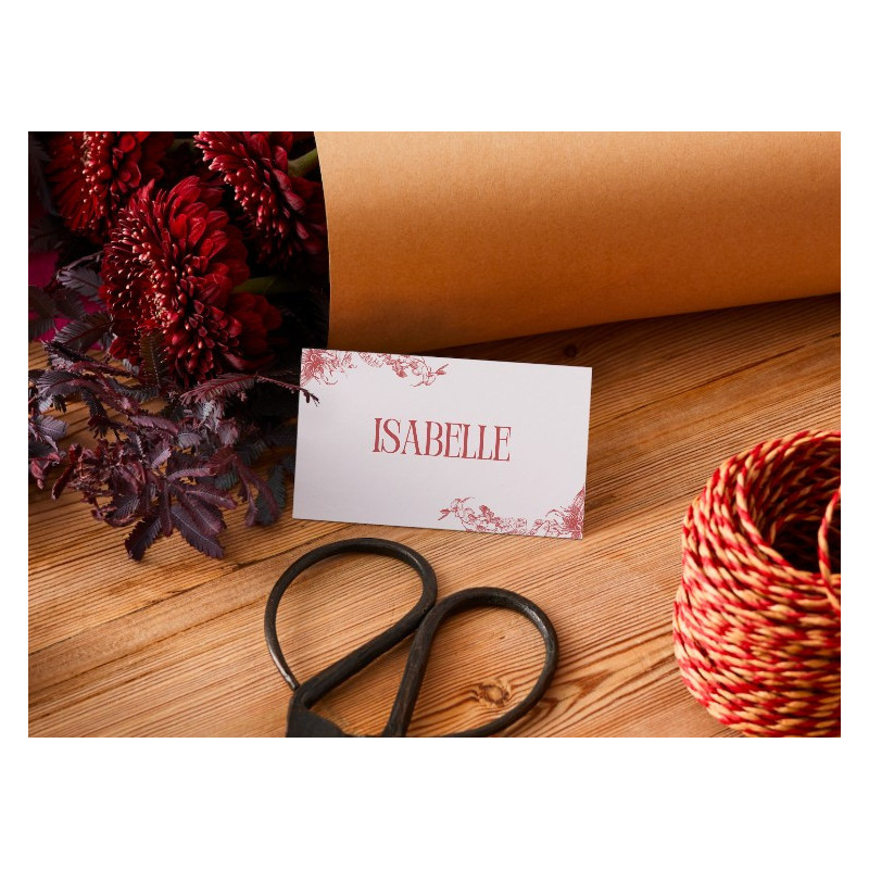 Marque-place mariage "Rouge Éternel" – Élégance et raffinement pour votre table
