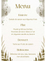 Menu de mariage "Élégance Naturelle" – Raffinement et tons dorés pour votre table