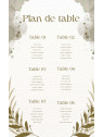 Plan de table mariage "Élégance Naturelle" – Raffinement et harmonie aux tons dorés