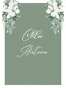 Menu de mariage Émeraude Florale – Élégance et nature à votre table
