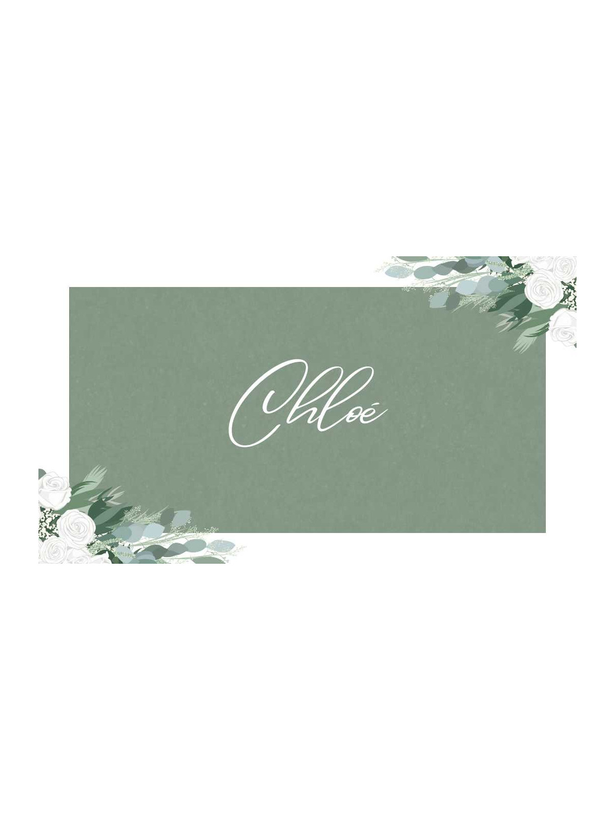 Marque-place mariage Émeraude Florale – Élégance et nature pour votre table