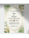 Faire-part de mariage élégant – Design végétal et doré personnalisable