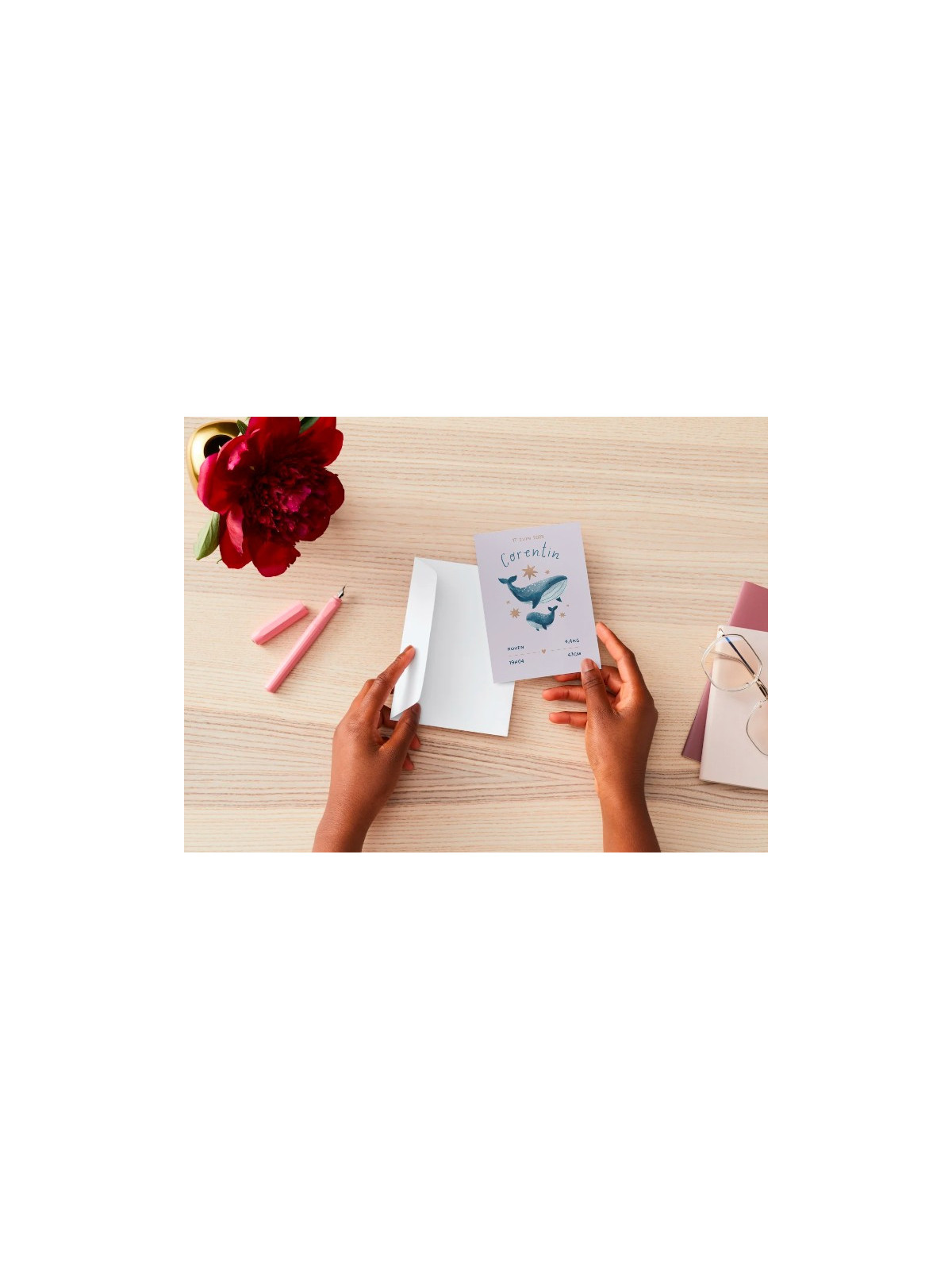 Faire-part Naissance Baleine Pastel – Doux & Personnalisé | Paper Story